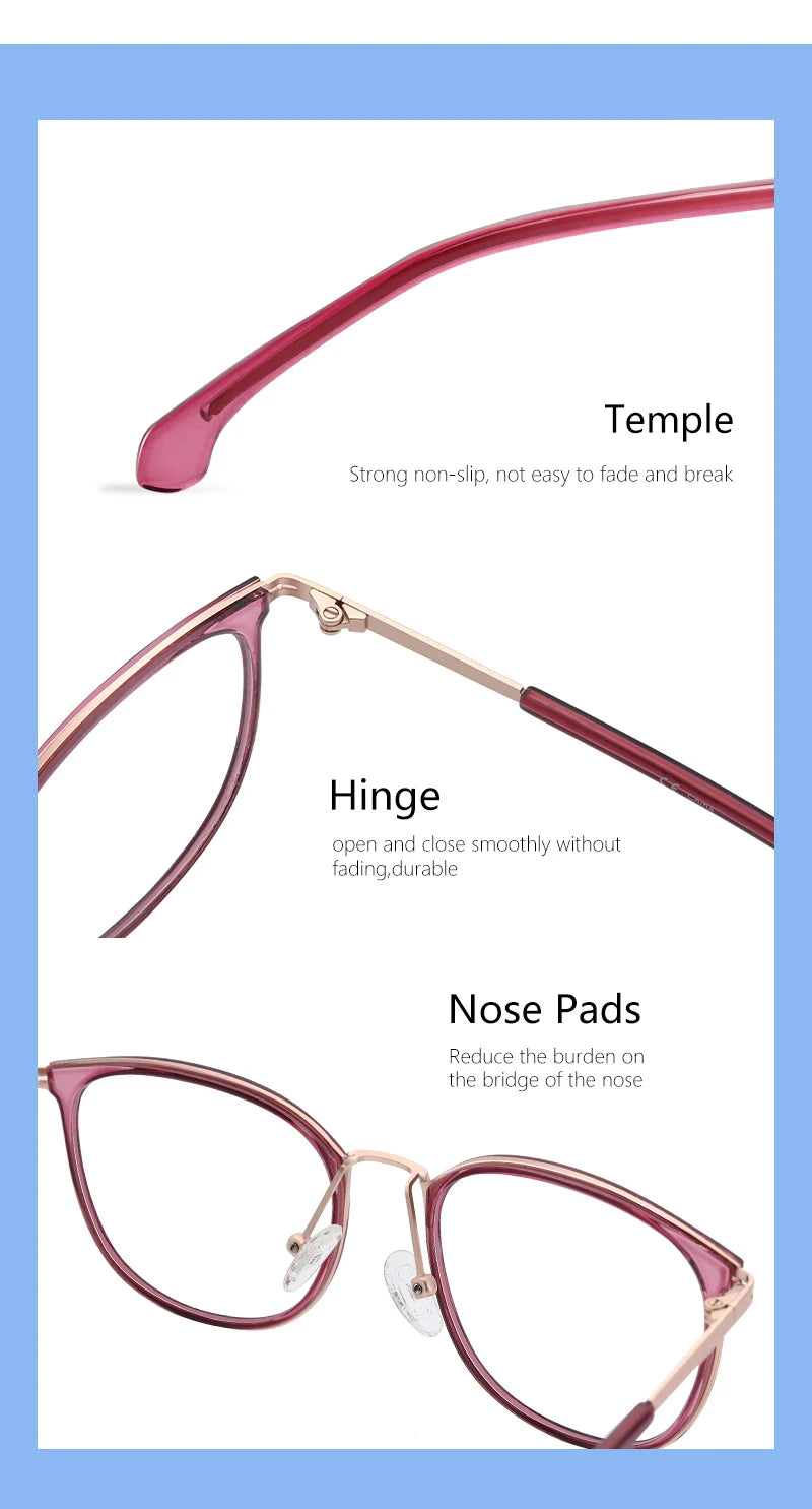 Lightweight Blue Light Blocking Glasses for Women | Anti Eyestrain Eyewear