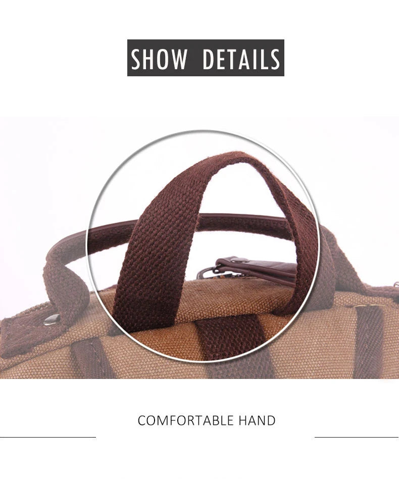 Versatile Small Canvas Backpack for Travel and School