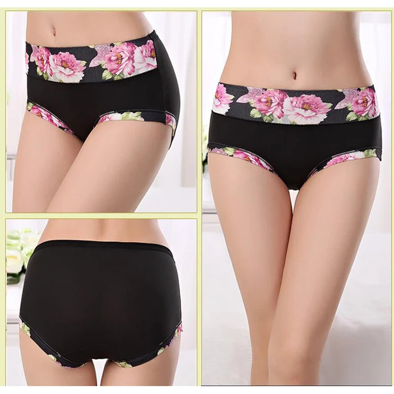 Plus Size Floral Briefs | Comfortable Women's Underwear