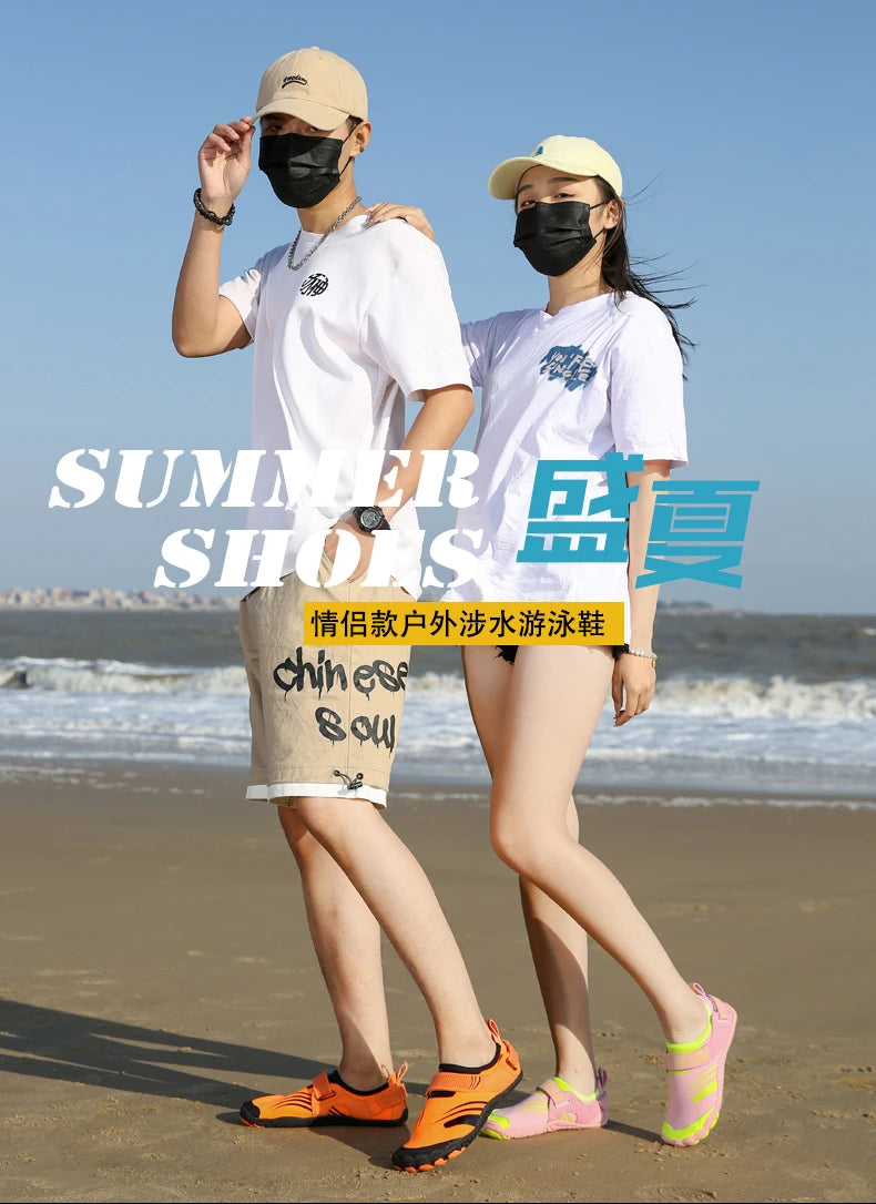 Unisex Swimming Water Shoes Men Barefoot Outdoor Beach Sandals Upstream Aqua Shoes Plus Size Nonslip River Sea Diving Sneakers