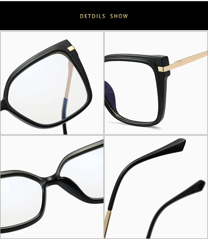 Stylish Retro Square Glasses Frame | Anti-Blue Light Protection