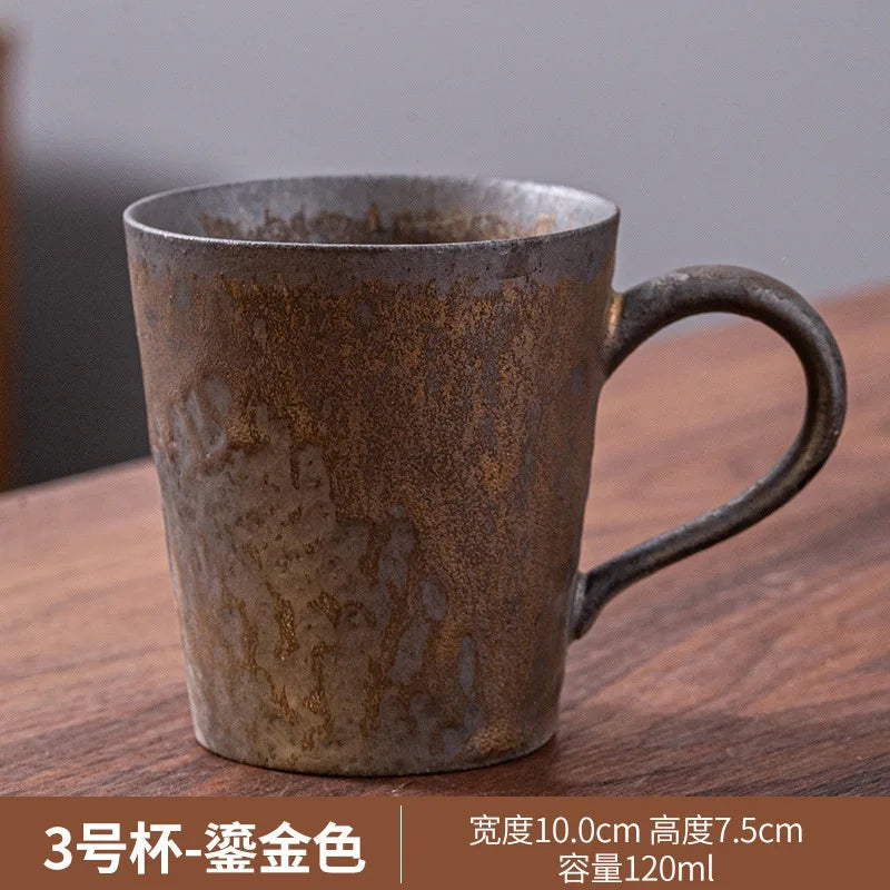 Taza de café vintage japonesa | Vajilla de cerámica retro única