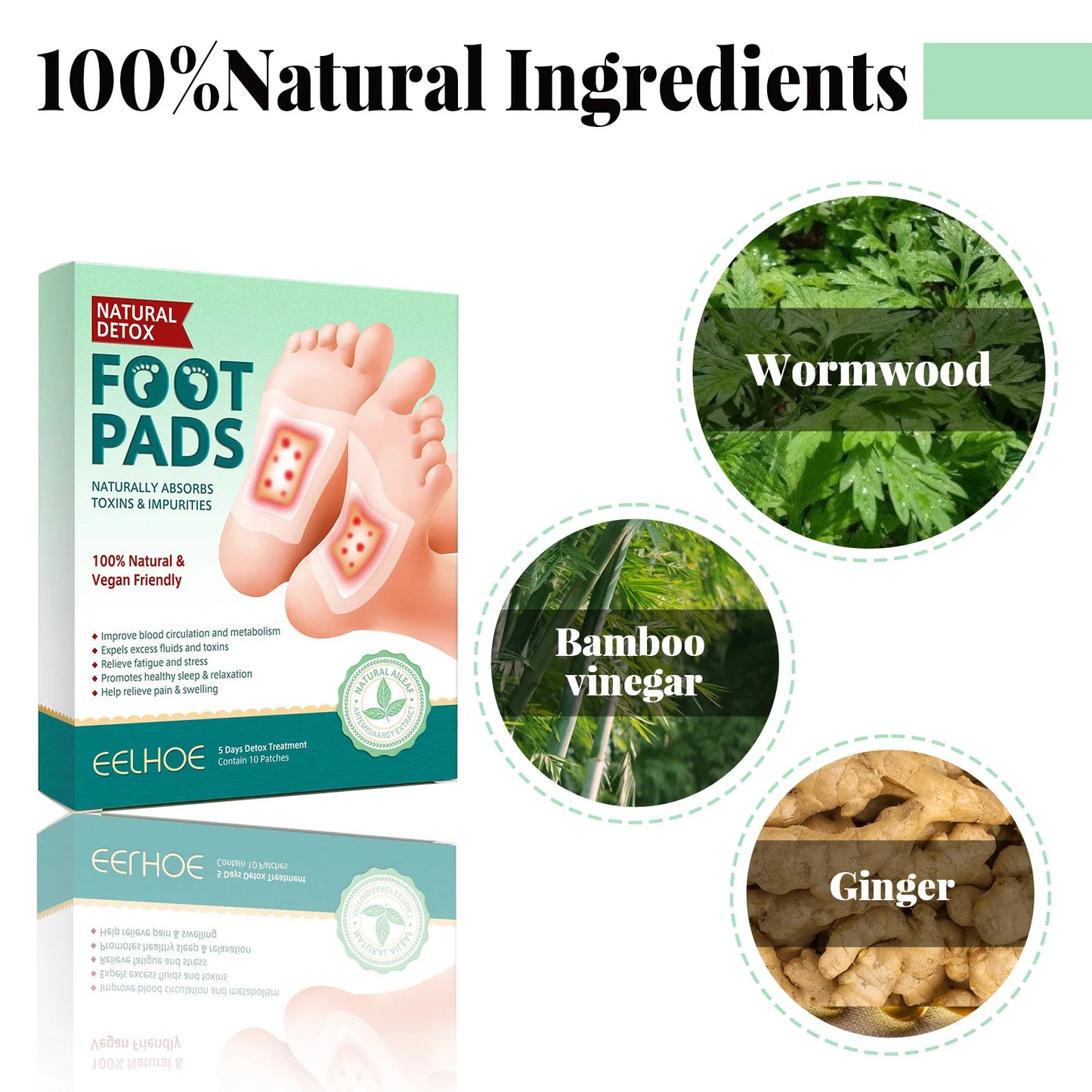 Deep Cleansing Foot Detox Patches | Anti-Swelling Slimming Pads