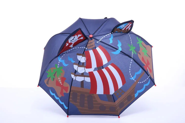 Cute Cartoon Children Umbrella | Fun 3D Ear Design for Kids