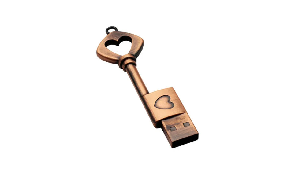 Creative Metal Love Heart USB Flash Drive | Stylish Memory Stick