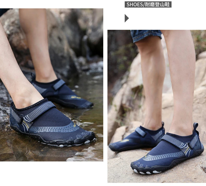 Unisex Swimming Water Shoes Men Barefoot Outdoor Beach Sandals Upstream Aqua Shoes Plus Size Nonslip River Sea Diving Sneakers