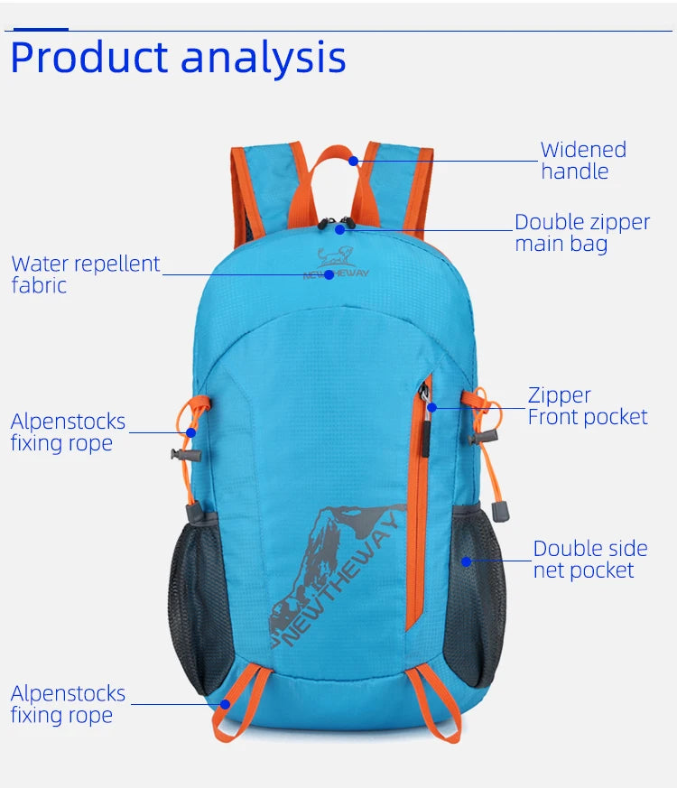 22L Ultralight Portable Foldable Backpack for Outdoor Adventures