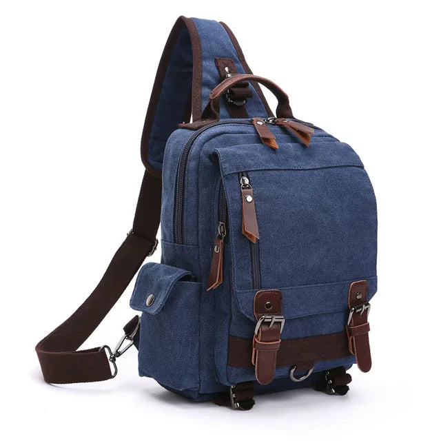 Versatile Small Canvas Backpack for Travel and School