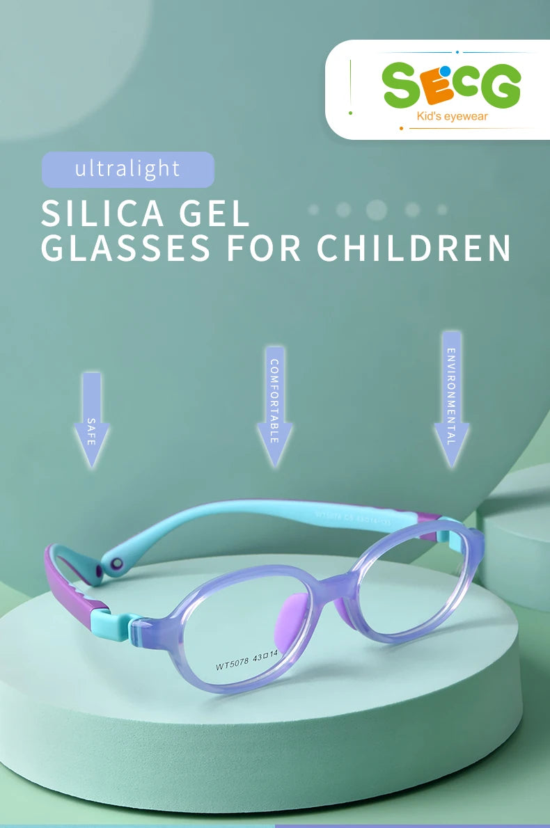 Children's Silicone Glasses Frames | Ultra-Light Myopia Glasses