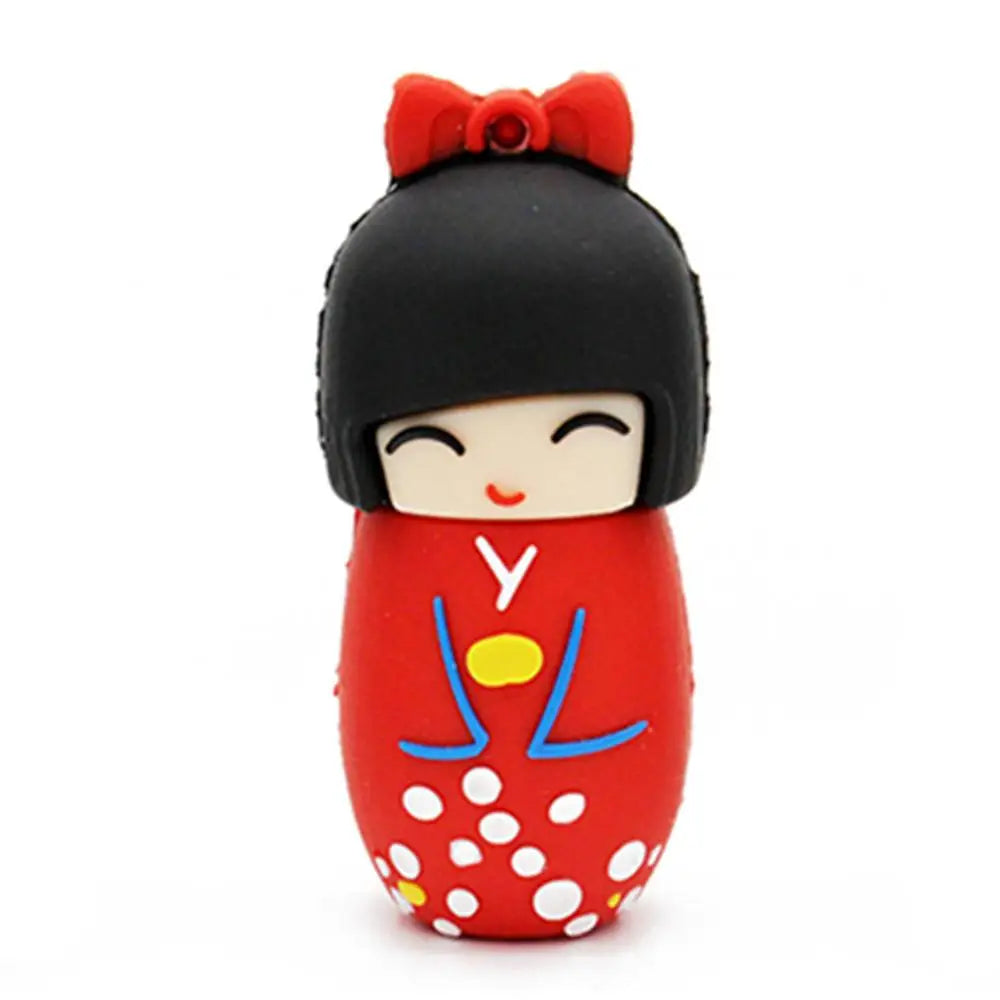 Colorful Cartoon Kimono Doll USB Flash Drive | Fun Storage Solutions