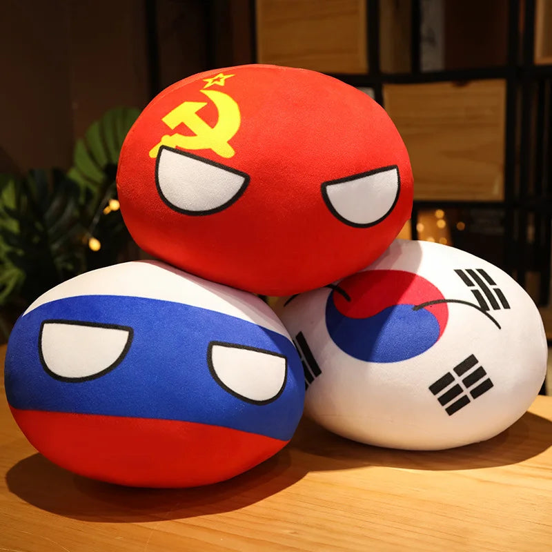 Country Ball Plushies - Fun Stuffed Dolls for All Ages