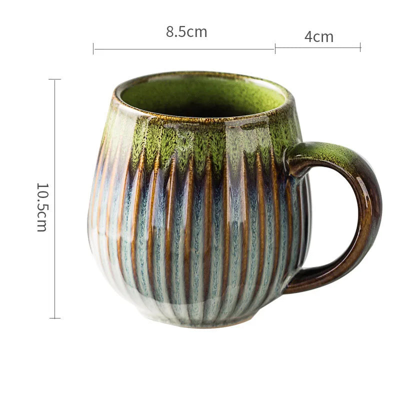 Large Capacity Retro Ceramic Mug | Hand Warmer Coffee Cup