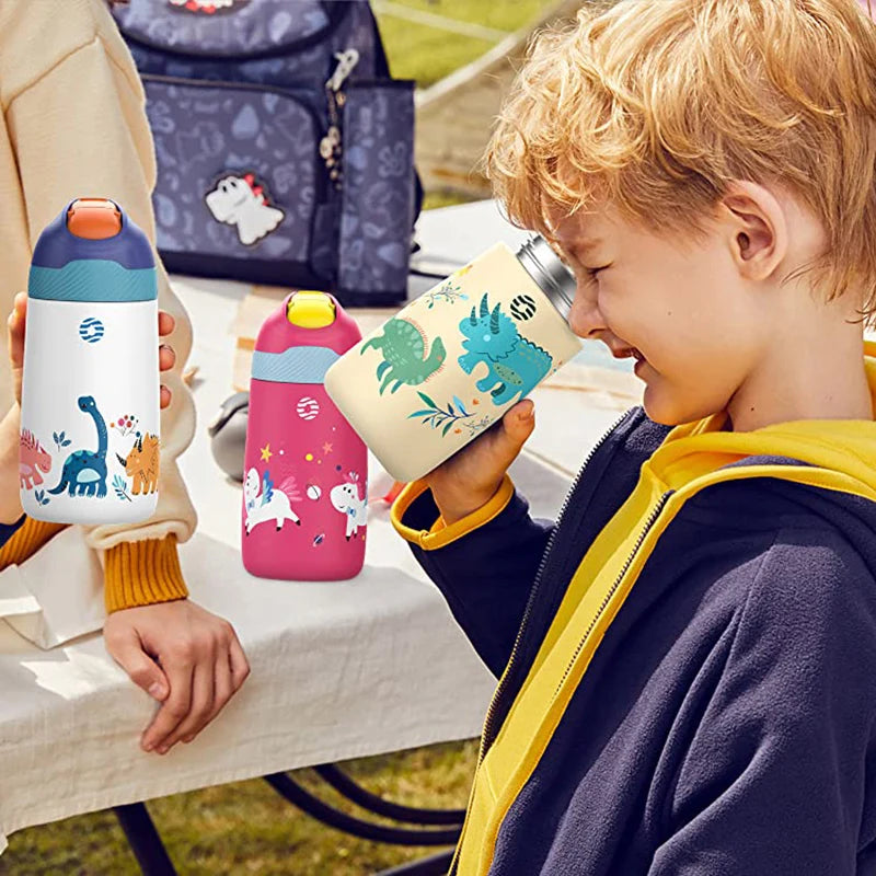 Vacuum Water Bottle for Children | BPA Free, Healthy Straw Design