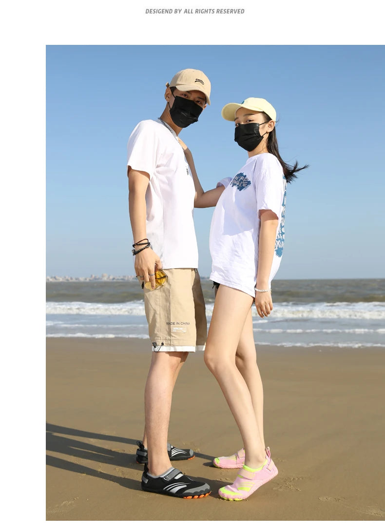 Unisex Swimming Water Shoes Men Barefoot Outdoor Beach Sandals Upstream Aqua Shoes Plus Size Nonslip River Sea Diving Sneakers