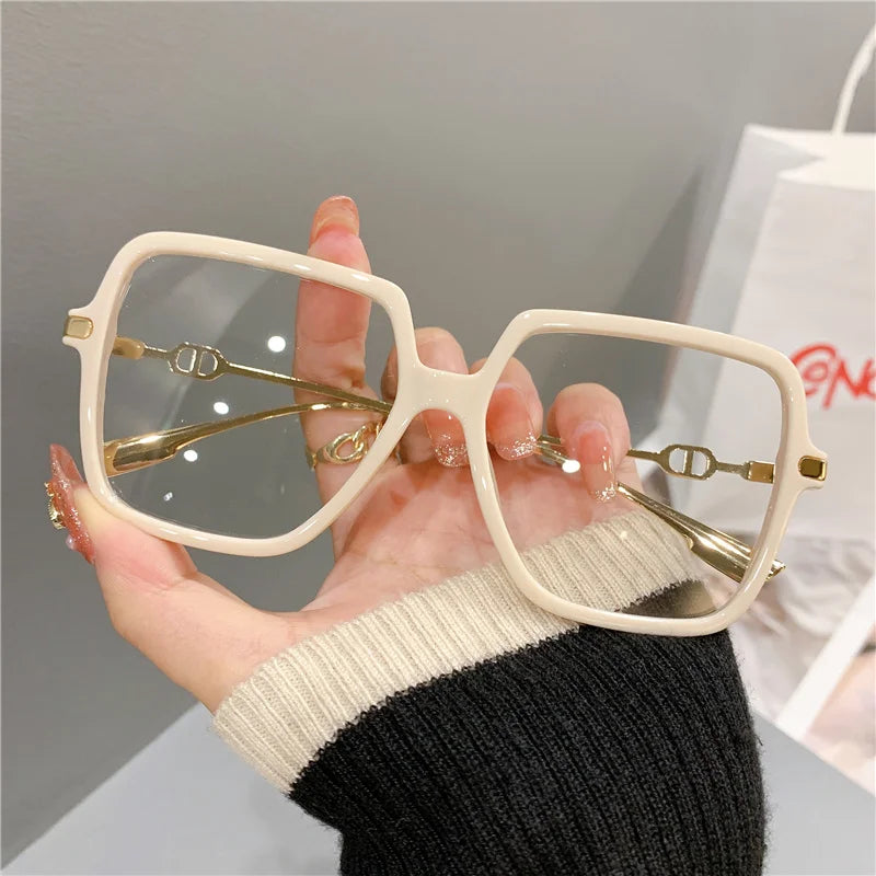 Women's Oversized Square Retro Eyewear | Anti-Blue Light Glasses 2026