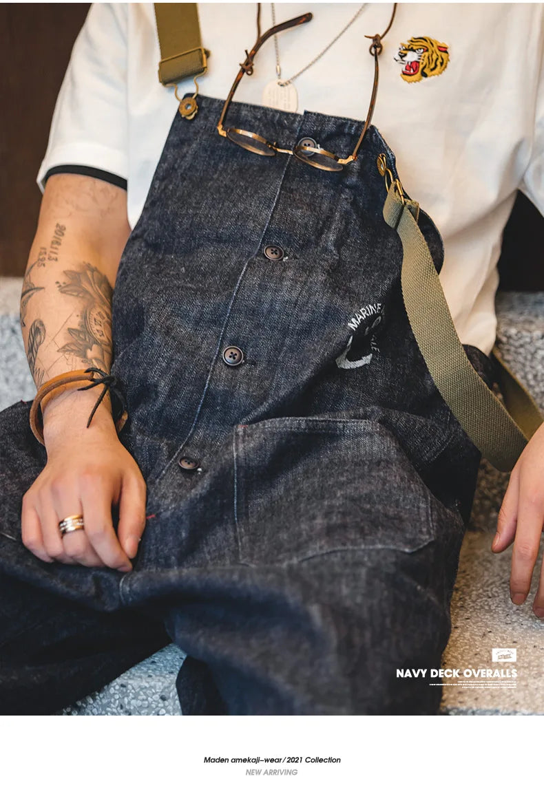 Unisex Vintage Denim Overalls | Stylish Baggy Jumpsuits for All