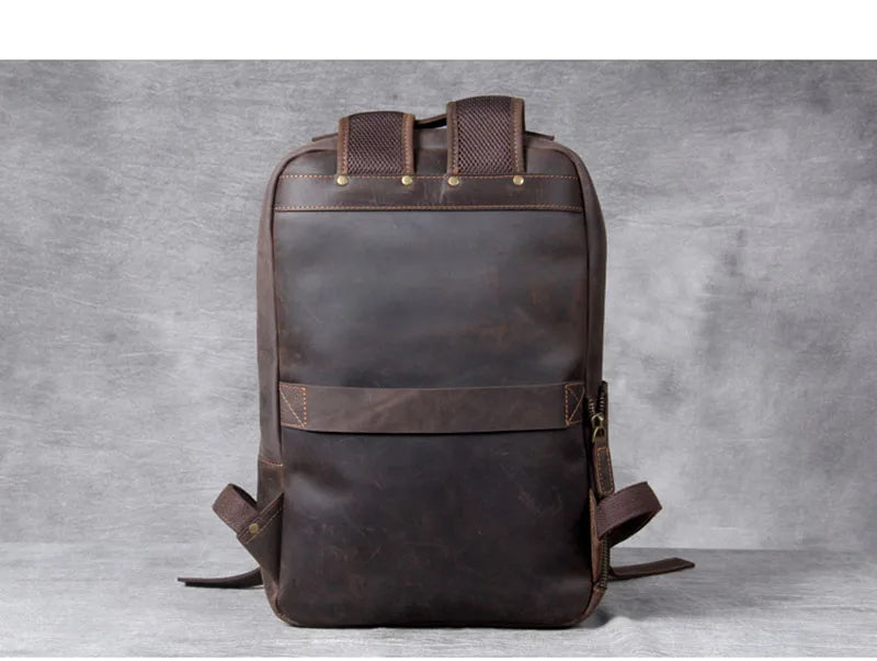 Vintage Genuine Leather Backpack for Men | Stylish Daily Rucksack
