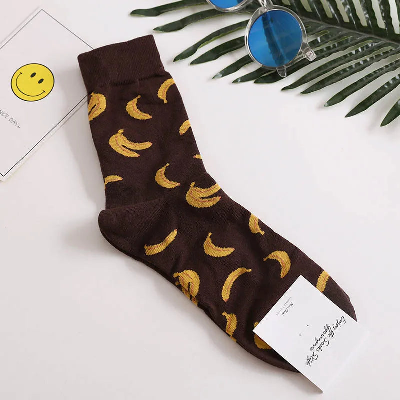 Calcetines Divertidos de Dibujos Animados de Comida para Hombre | Diseños de Aguacate y Hamburguesa