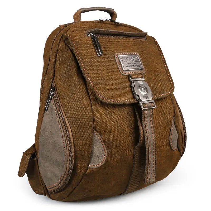 Vintage Canvas Backpack for Men & Teens | School & Travel Rucksack