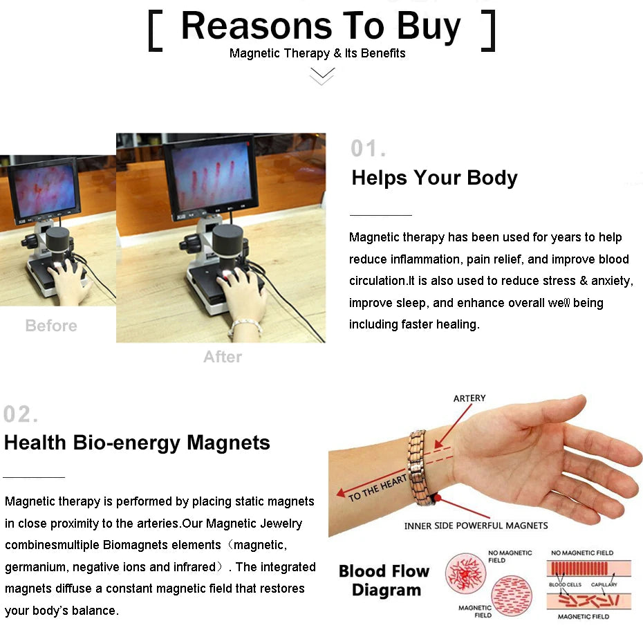 Magnetic Pure Copper Cuff Bangle for Men and Women | Adjustable Bracelet