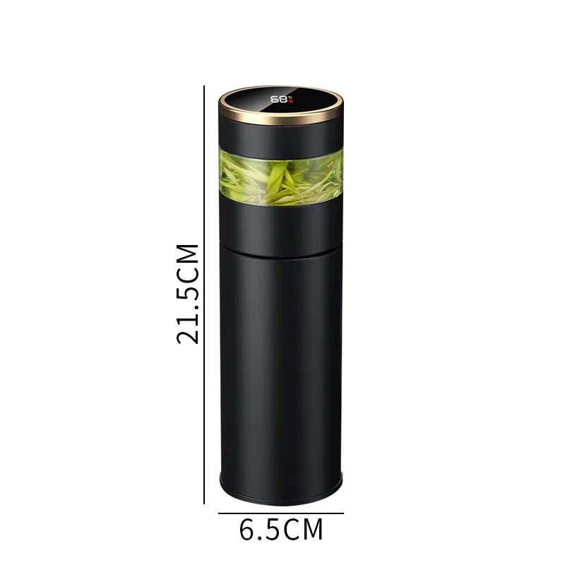 Smart LED Display Vacuum Tea Cup | Insulated Stainless Steel Bottle