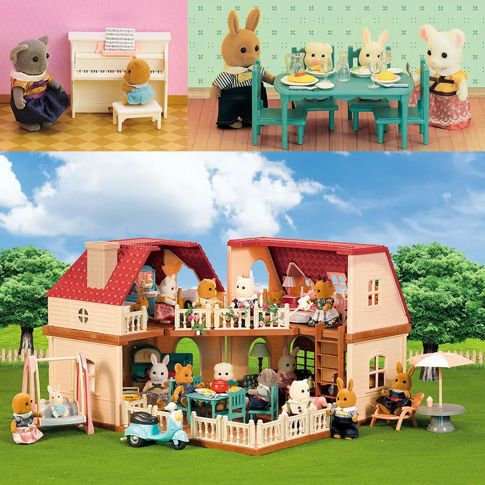 Double Story Villa Dollhouse | Enchanting Animal Play Set