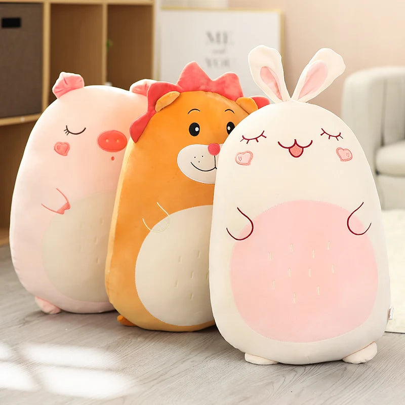 Kawaii Animal Plush Pillow | Cute Dinosaur & Shiba Inu Cushion