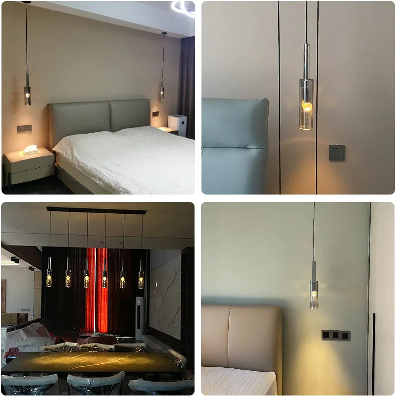 Modern Crystal Bedside Lamp | Elegant Minimalist Lighting Solution