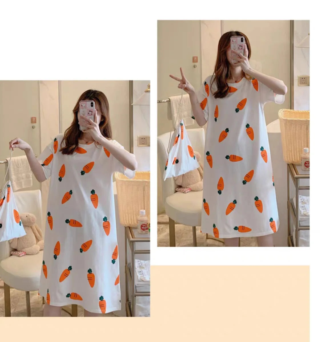 Cute Women's Short Sleeve Nightgown | Plus Size Sleepwear