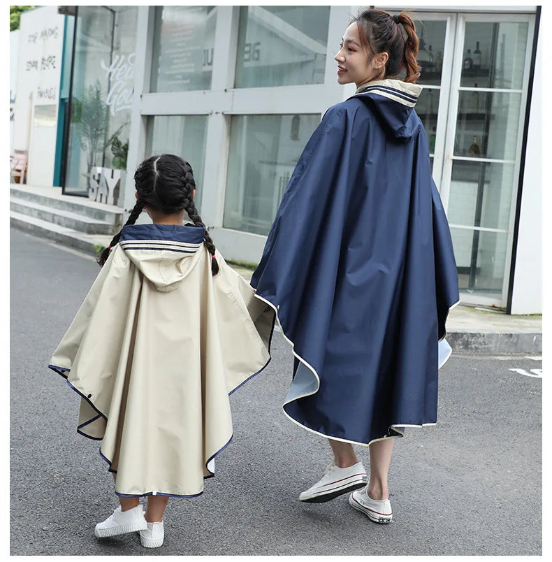 Children Raincoat Boys Girls Rain Coat Trench Poncho Jacket Outdoor Hiking Portable Students Rainwear Clock With Bag Space