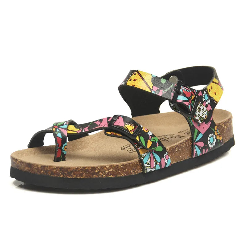 Fashion Casual Cork Sandals for Women | Summer Beach Gladiator Shoes