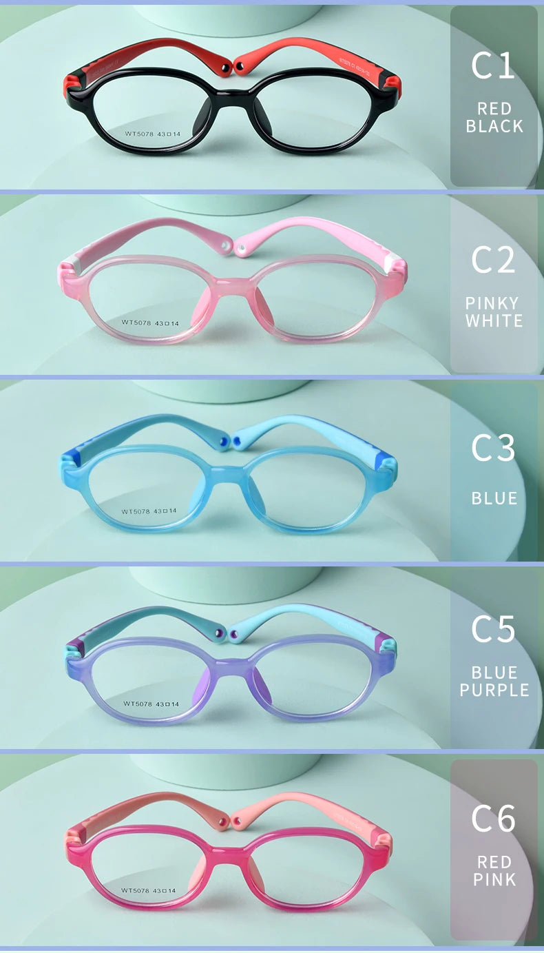 Children's Silicone Glasses Frames | Ultra-Light Myopia Glasses