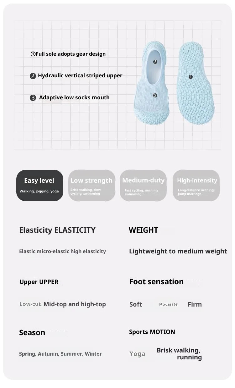 Breathable Non Slip Lightweight Indoor Yoga Shoes for Everyone