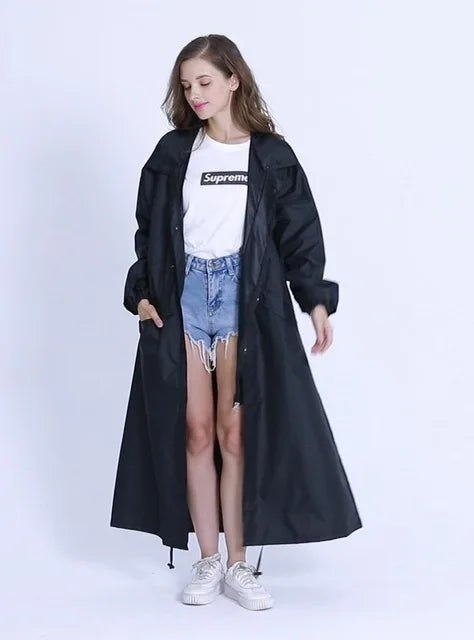 Breathable Waterproof Long Rain Coat Poncho for All Weather