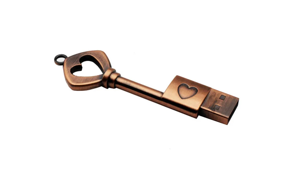 Creative Metal Love Heart USB Flash Drive | Stylish Memory Stick