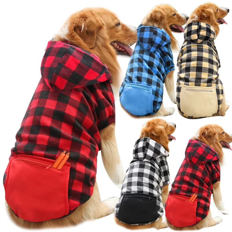 Reversible Dog Winter Coat | Plaid Vest for All Sizes