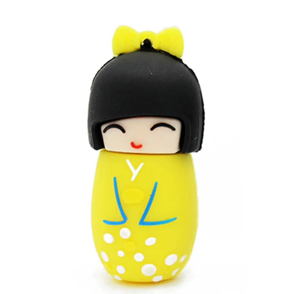 Colorful Cartoon Kimono Doll USB Flash Drive | Fun Storage Solutions