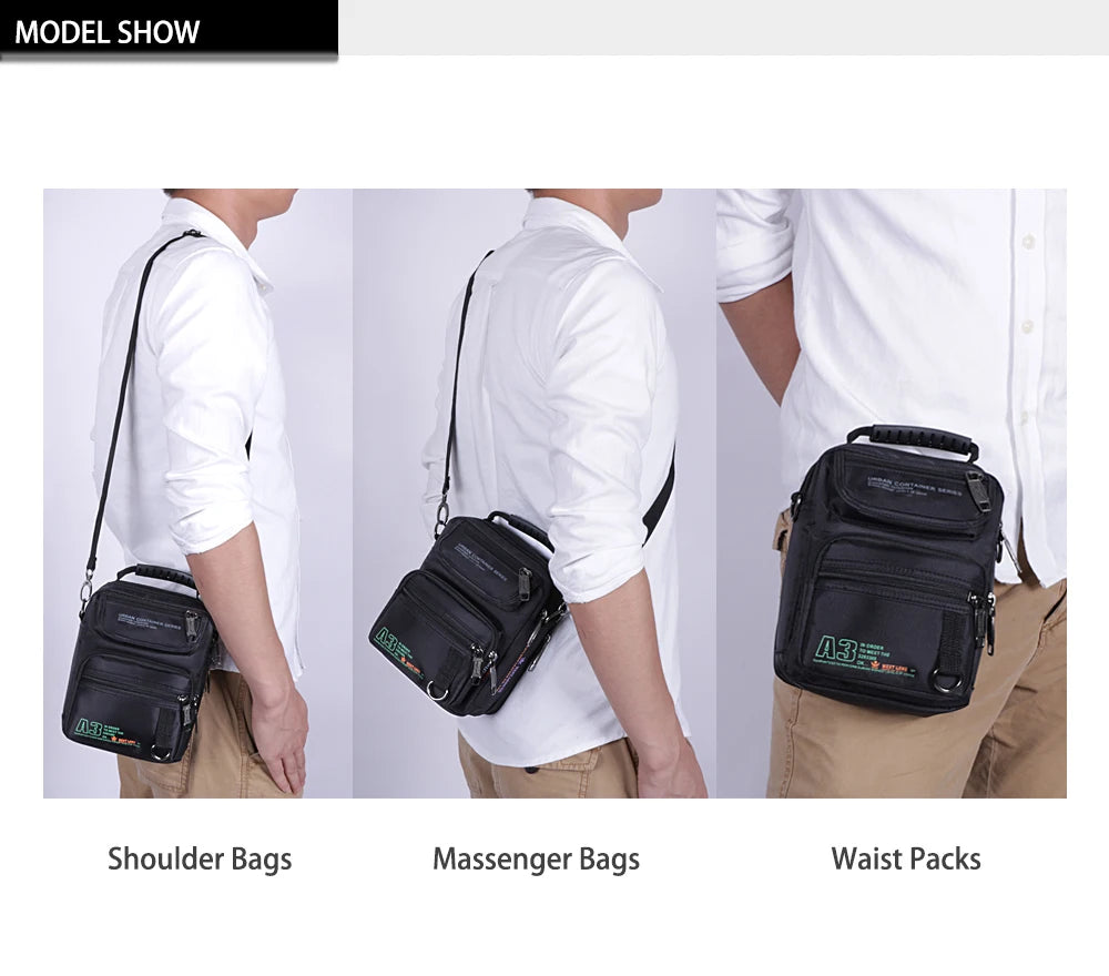 Men's Multifunction Waterproof Messenger Bags | Casual Travel Packs