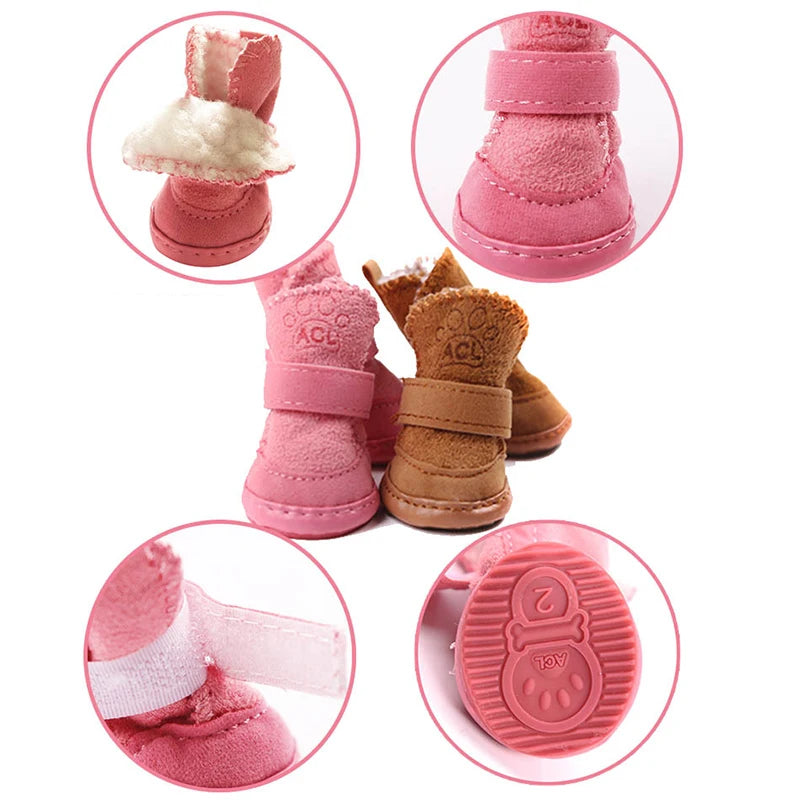 Warm Winter Pet Shoes for Small Dogs | Cozy Non-Slip Boots
