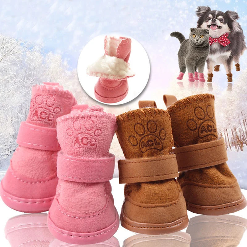 Warm Winter Pet Shoes for Small Dogs | Cozy Non-Slip Boots