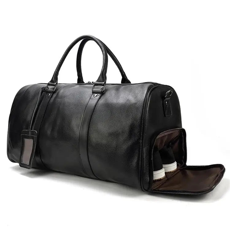 Luxury Genuine Leather Travel Bag for Men & Women | Versatile Duffle