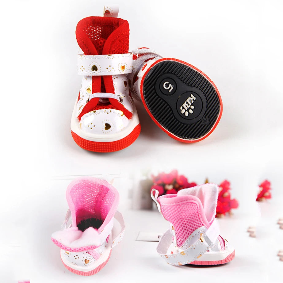 Breathable Non-Slip Shoes for Small Dogs | Stylish & Comfortable