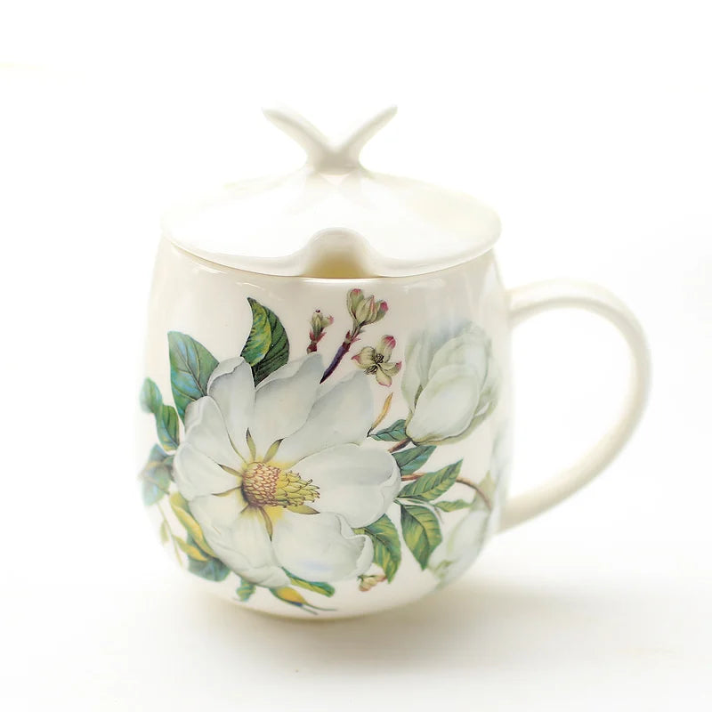 Luxury Bone China Coffee Cup Spoon Set | Elegant Drinkware