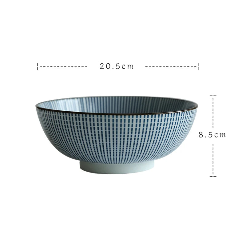 Large Japanese Ramen Bowl | Stylish Ceramic Noodle Bowl