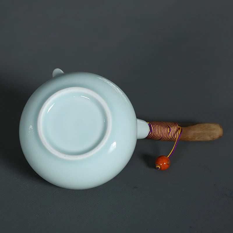 Tetera de celadón hecha a mano | Juego de té tradicional para entusiastas