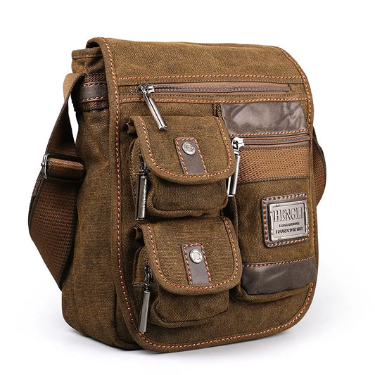 Bandolera de lona estilo vintage | Elegante bandolera multifuncional