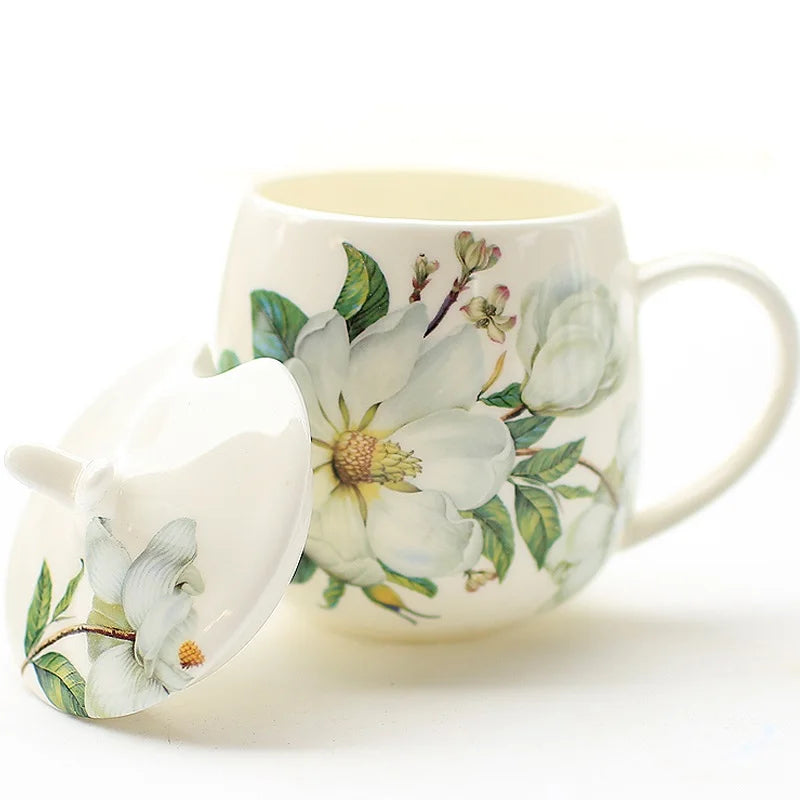 Luxury Bone China Coffee Cup Spoon Set | Elegant Drinkware