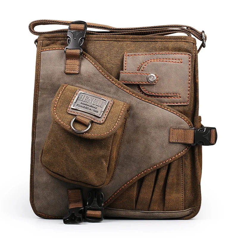 Retro Canvas Shoulder Bag | Stylish Multifunctional Messenger Tote