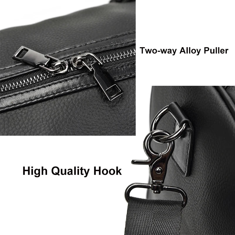Luxury Genuine Leather Travel Bag for Men & Women | Versatile Duffle