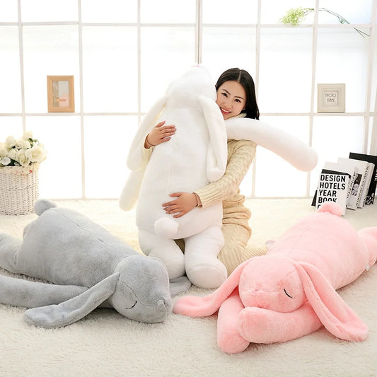 Giant Cute Cartoon Bunny Plush Toy | Soft Stuffed Rabbit Pillow